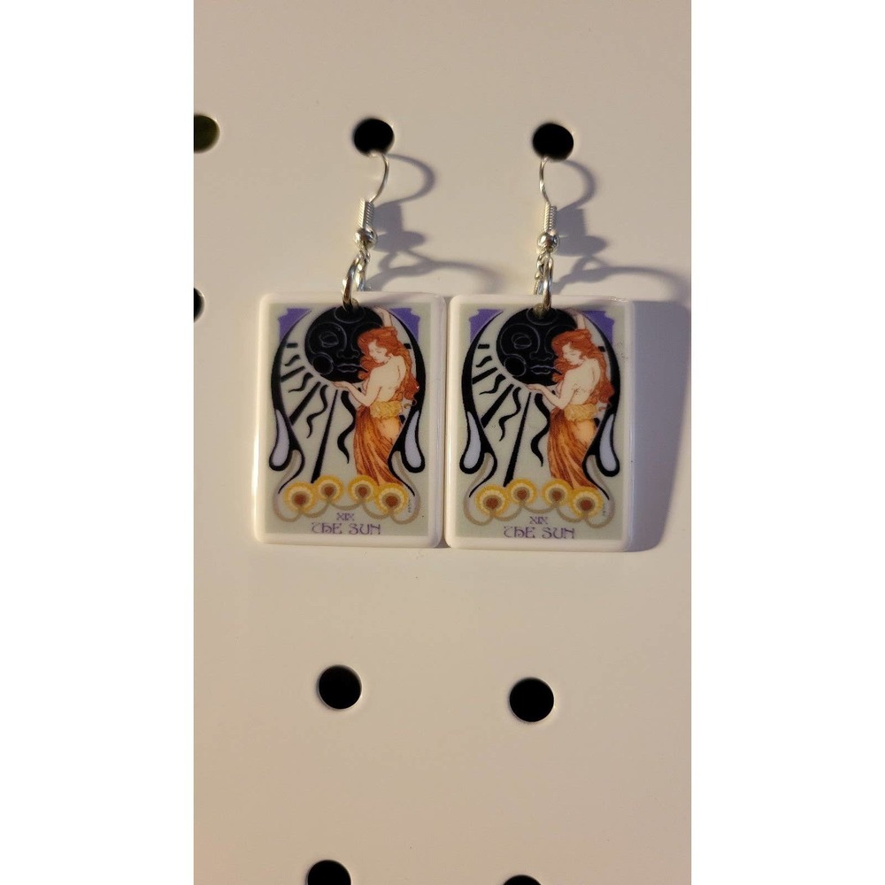 The Sun Tarot Card Earrings